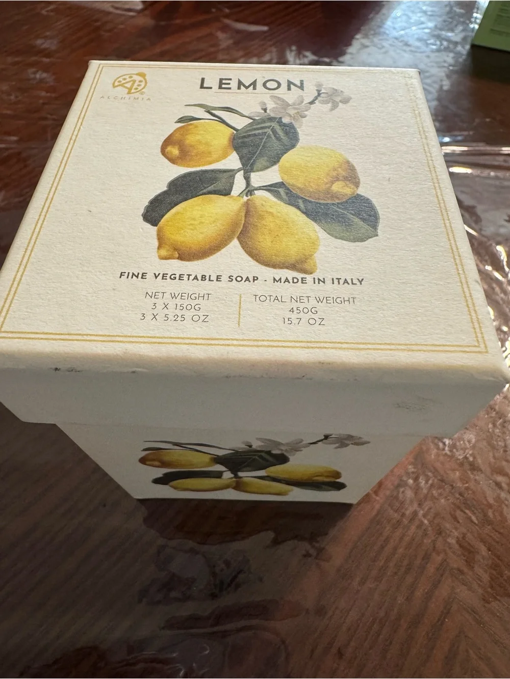 Alchimia Lemon Fine Vegetable 3 bars soap 15.7 Oz